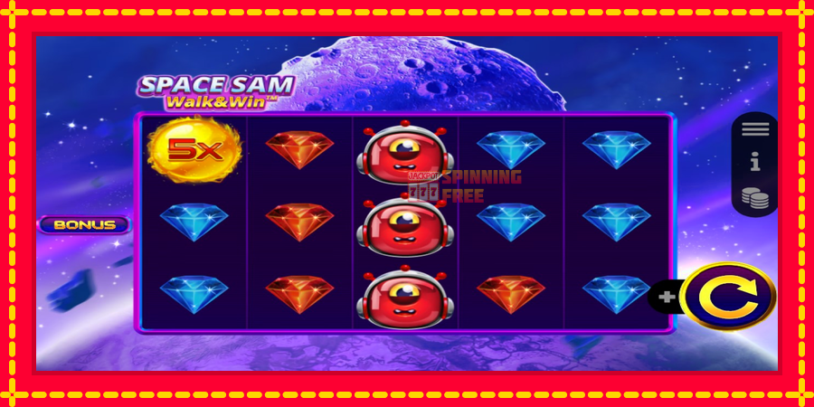 Space Sam Walk & Win mesin slot dengan animasi cerah, gambar 1