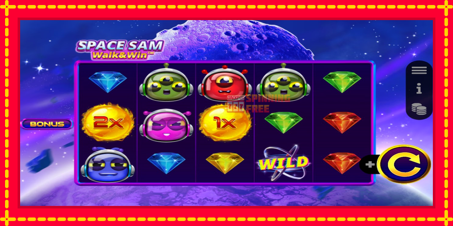 Space Sam Walk & Win mesin slot dengan animasi cerah, gambar 2