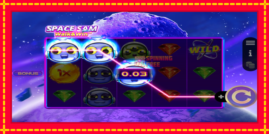 Space Sam Walk & Win mesin slot dengan animasi cerah, gambar 3