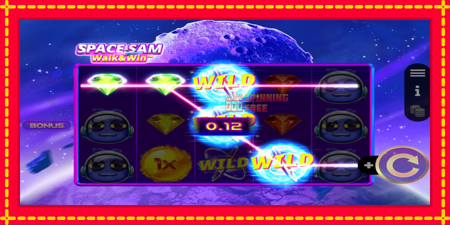 Space Sam Walk & Win mesin slot dengan animasi cerah, gambar 4