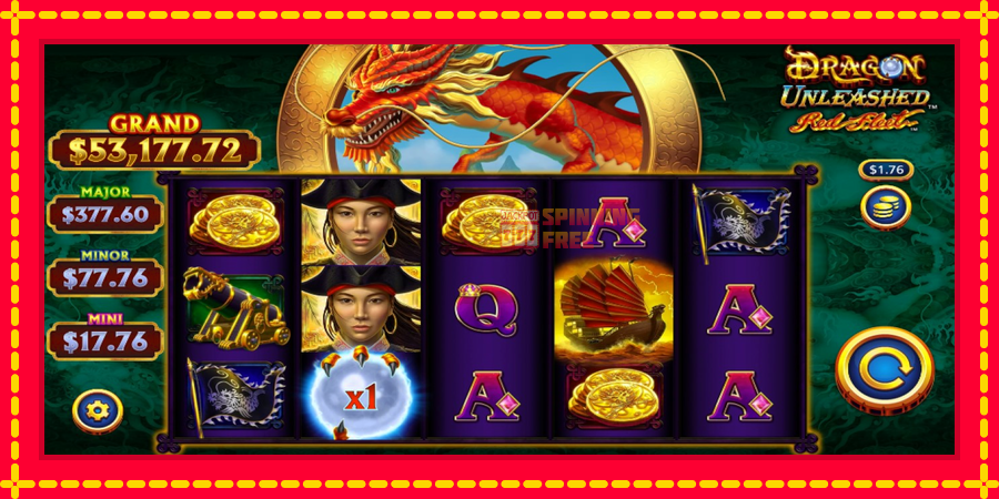 Dragon Unleashed - Red Fleet mesin slot dengan animasi cerah, gambar 2