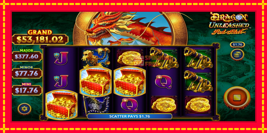 Dragon Unleashed - Red Fleet mesin slot dengan animasi cerah, gambar 3