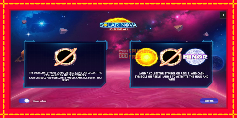 Solar Nova Hold and Win mesin slot dengan animasi cerah, gambar 1