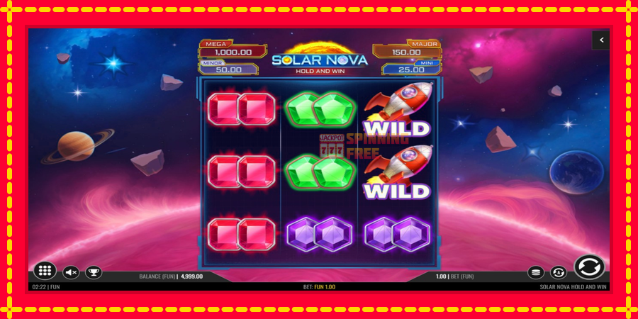 Solar Nova Hold and Win mesin slot dengan animasi cerah, gambar 2