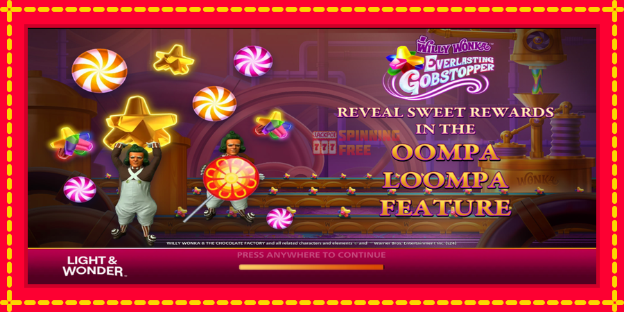 Willy Wonka Everlasting Gobstopper mesin slot dengan animasi cerah, gambar 1