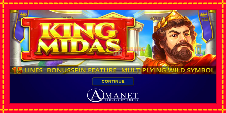 King Midas mesin slot dengan animasi cerah, gambar 1