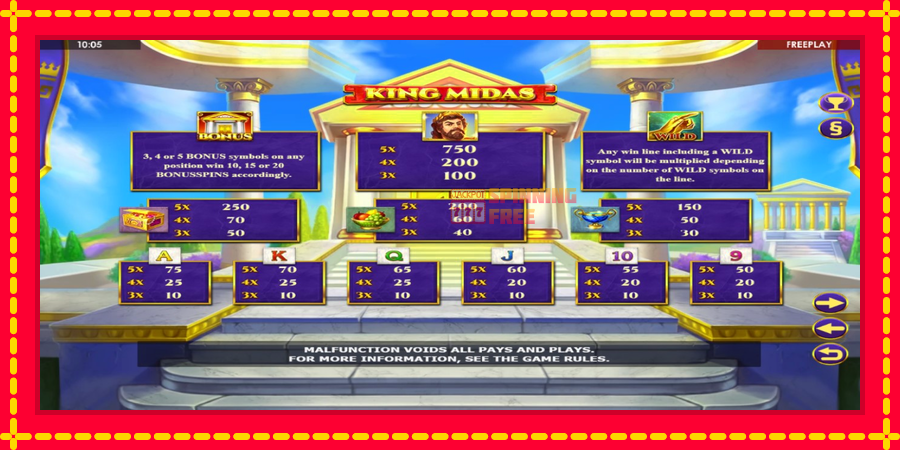 King Midas mesin slot dengan animasi cerah, gambar 4