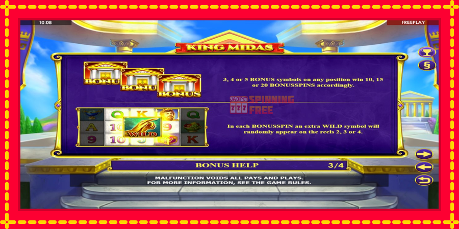 King Midas mesin slot dengan animasi cerah, gambar 6