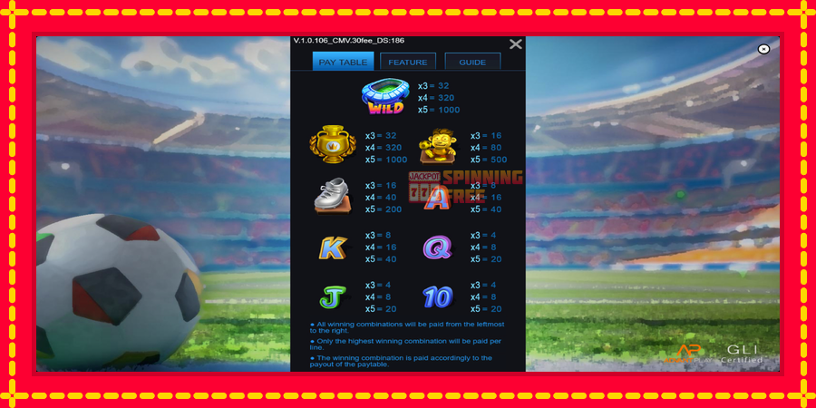 Football Fever mesin slot dengan animasi cerah, gambar 5