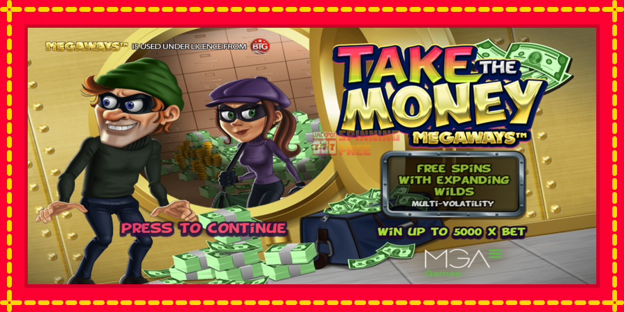 Take the Money Megaways mesin slot dengan animasi cerah, gambar 1