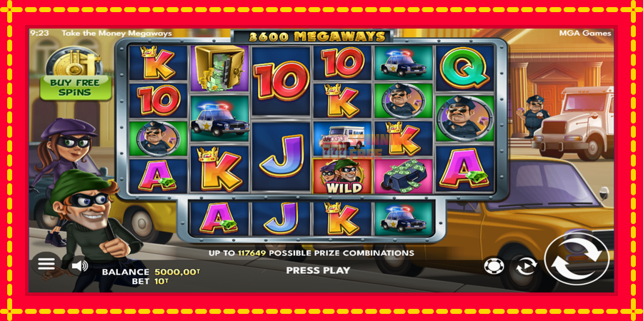 Take the Money Megaways mesin slot dengan animasi cerah, gambar 2