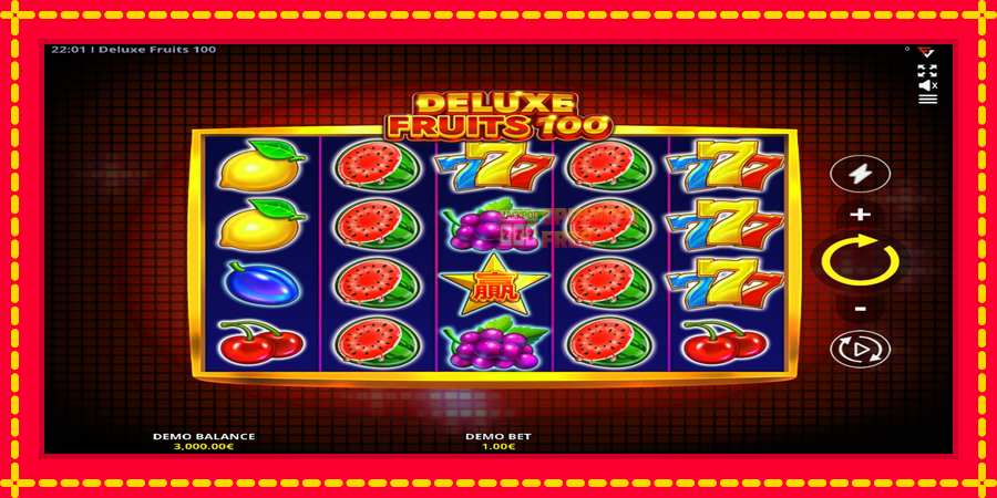 Deluxe Fruits 100 mesin slot dengan animasi cerah, gambar 1