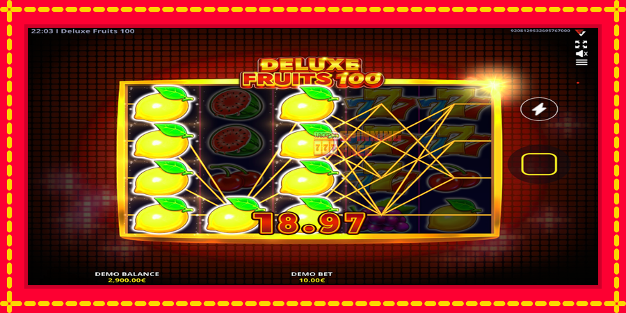 Deluxe Fruits 100 mesin slot dengan animasi cerah, gambar 2