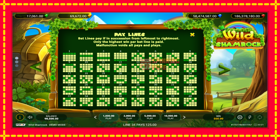 Wild Shamrock mesin slot dengan animasi cerah, gambar 6