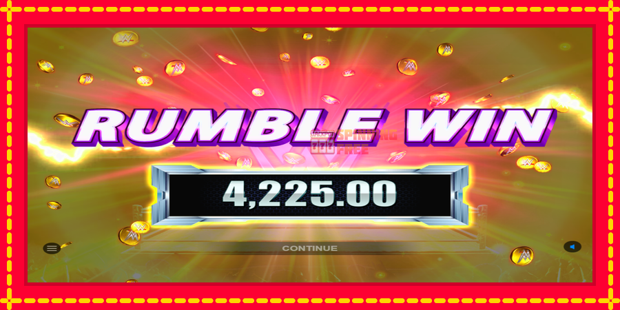 WWE Bonus Rumble Gold Blitz mesin slot dengan animasi cerah, gambar 5