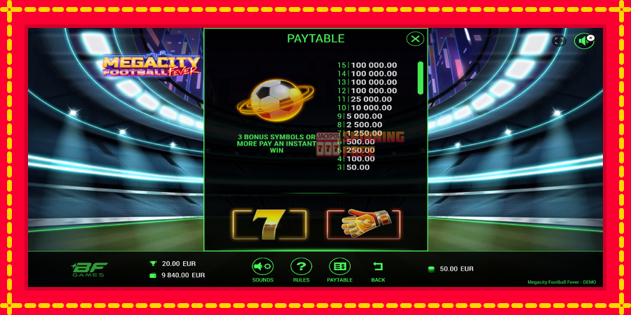 Megacity Football Fever mesin slot dengan animasi cerah, gambar 5