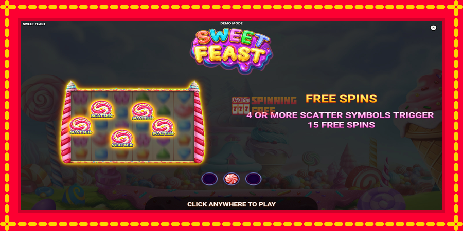 Sweet Feast mesin slot dengan animasi cerah, gambar 2