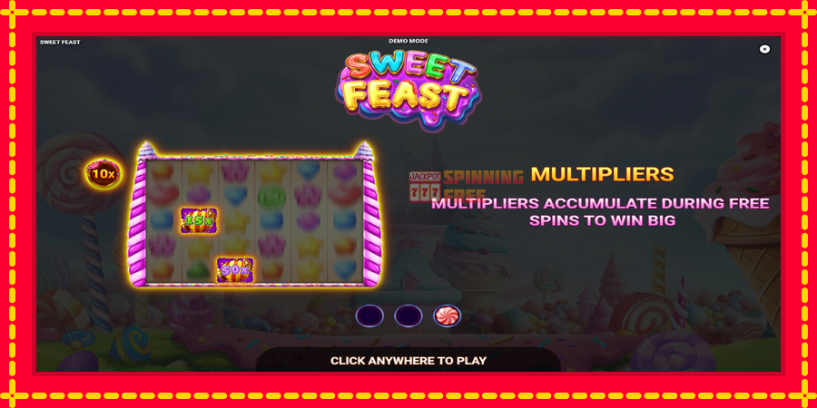 Sweet Feast mesin slot dengan animasi cerah, gambar 3