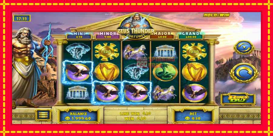 Zeus Thunder Fortunes mesin slot dengan animasi cerah, gambar 2