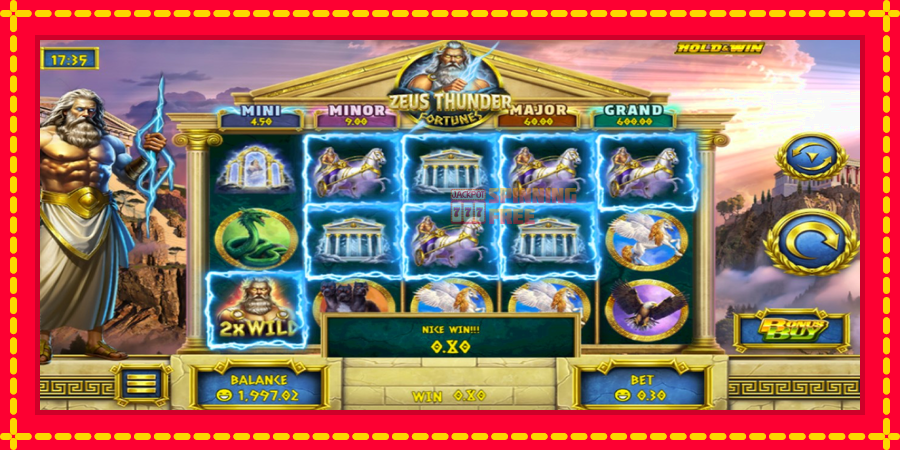 Zeus Thunder Fortunes mesin slot dengan animasi cerah, gambar 3