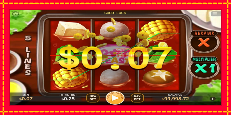 Pot Feast mesin slot dengan animasi cerah, gambar 3