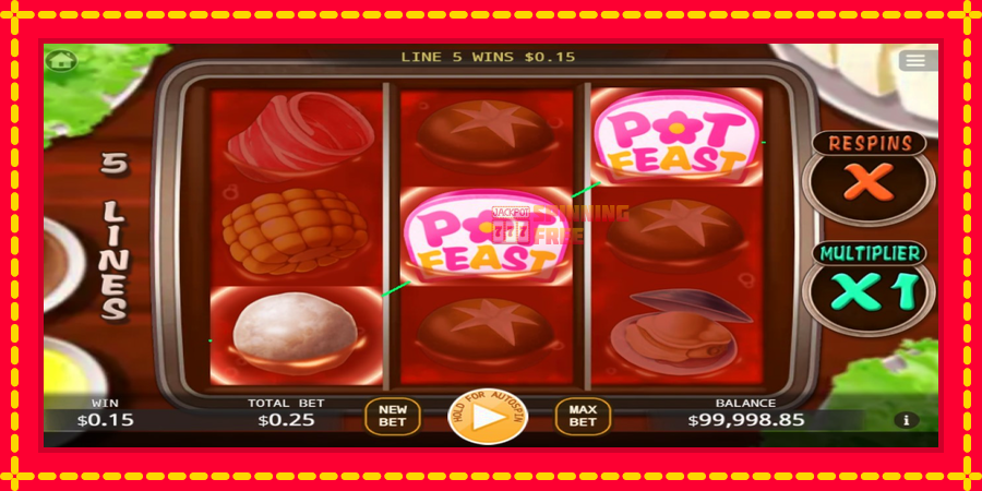 Pot Feast mesin slot dengan animasi cerah, gambar 4