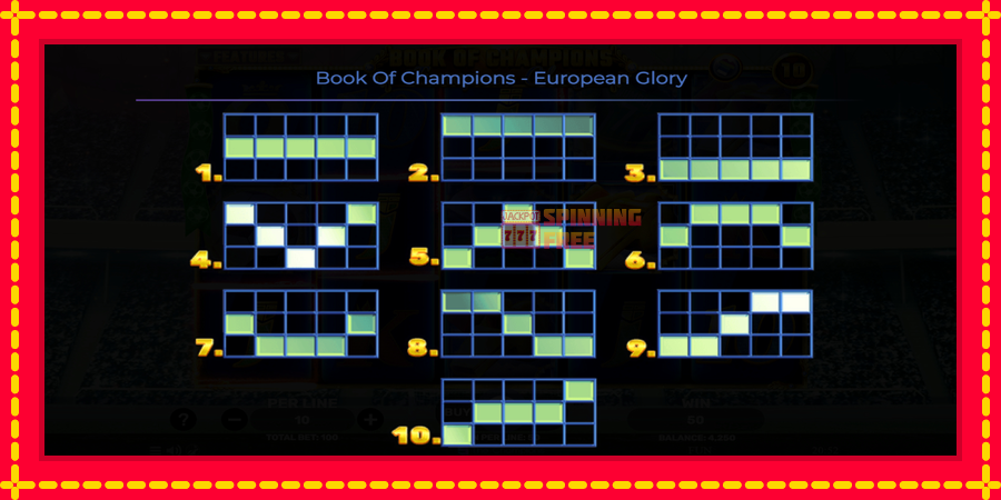 Book of Champions - European Glory mesin slot dengan animasi cerah, gambar 7