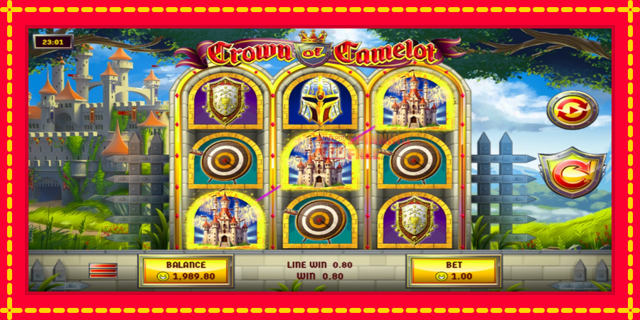 Crown of Camelot mesin slot dengan animasi cerah, gambar 3