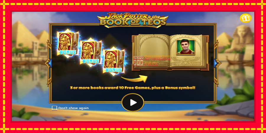 Jack Potter & The Book of Teos mesin slot dengan animasi cerah, gambar 1