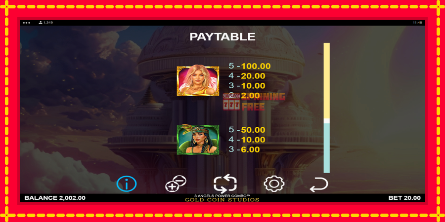 3 Angels Power Combo mesin slot dengan animasi cerah, gambar 5