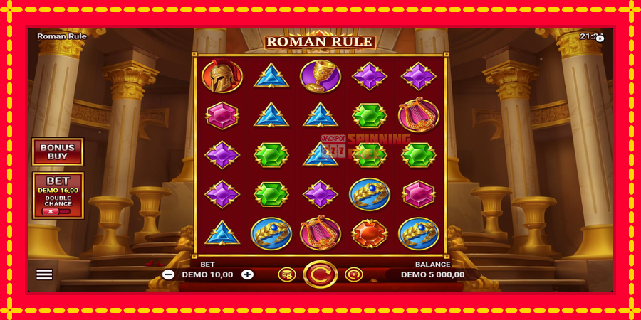 Roman Rule mesin slot dengan animasi cerah, gambar 2