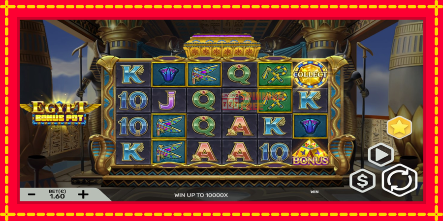 Egypt Bonus Pot mesin slot dengan animasi cerah, gambar 2