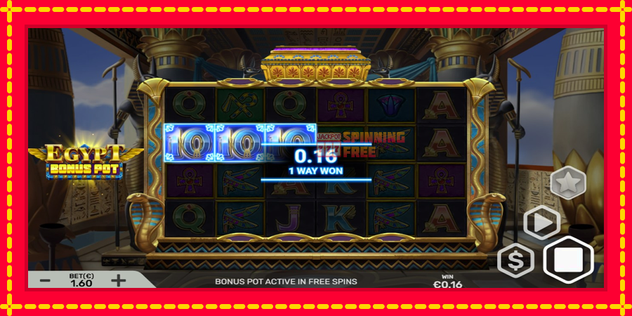 Egypt Bonus Pot mesin slot dengan animasi cerah, gambar 3