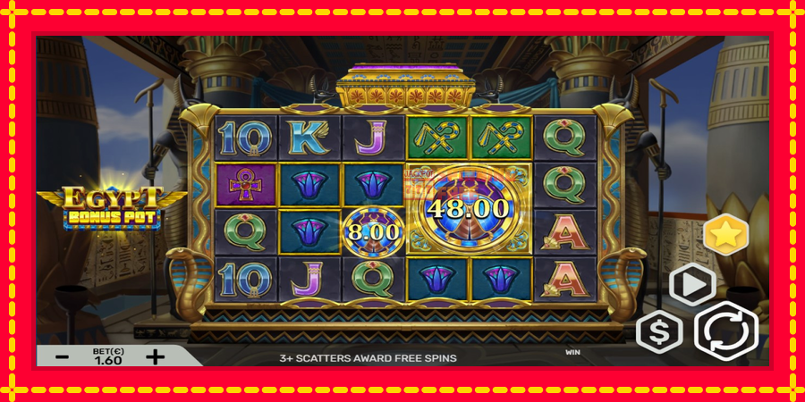 Egypt Bonus Pot mesin slot dengan animasi cerah, gambar 4