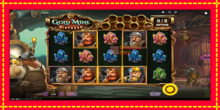 Gold Mine Mistress mesin slot dengan animasi cerah, gambar 2