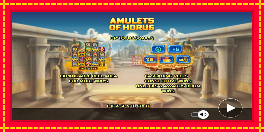 Amulets of Horus mesin slot dengan animasi cerah, gambar 1