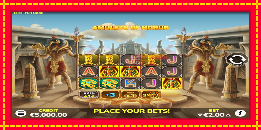 Amulets of Horus mesin slot dengan animasi cerah, gambar 2