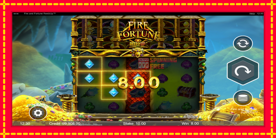 Fire and Fortune ReelzUp mesin slot dengan animasi cerah, gambar 3