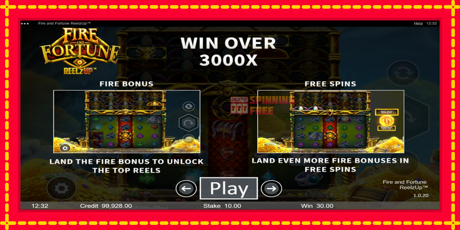 Fire and Fortune ReelzUp mesin slot dengan animasi cerah, gambar 5