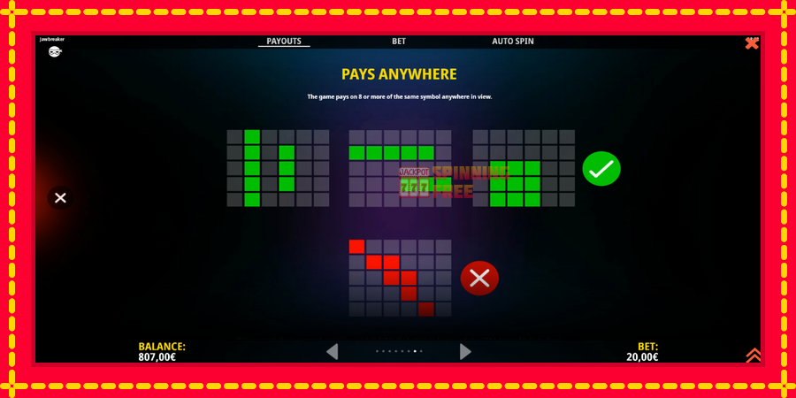 Jawbreaker mesin slot dengan animasi cerah, gambar 7