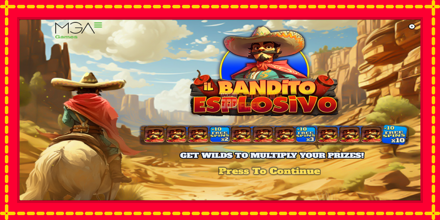 Il Bandito Esplosivo mesin slot dengan animasi cerah, gambar 1