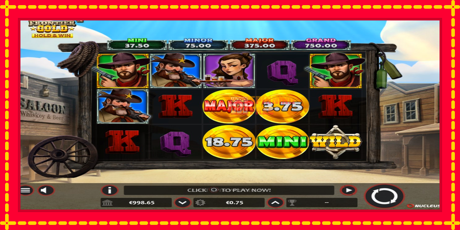 Frontier Gold mesin slot dengan animasi cerah, gambar 3