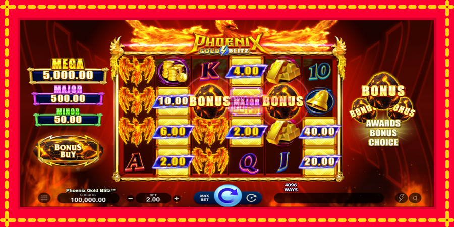 Phoenix Gold Blitz mesin slot dengan animasi cerah, gambar 2