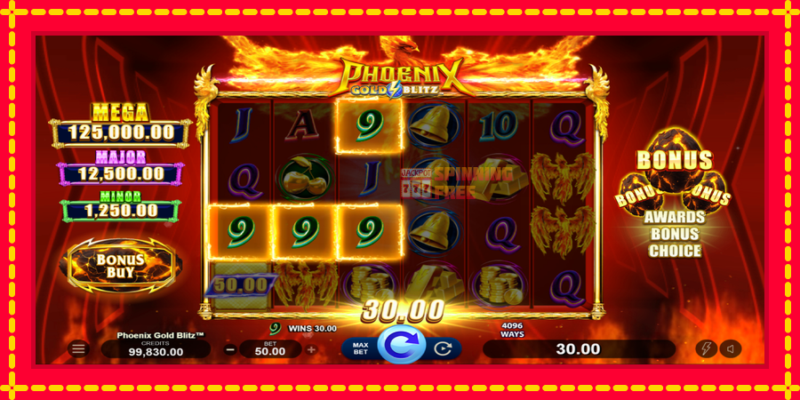 Phoenix Gold Blitz mesin slot dengan animasi cerah, gambar 3