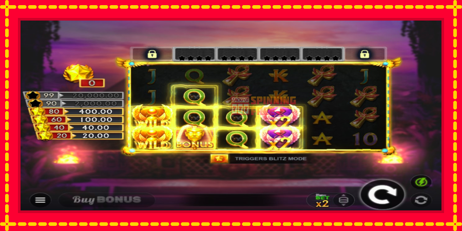 Ramses Blitz Hold and Win mesin slot dengan animasi cerah, gambar 2