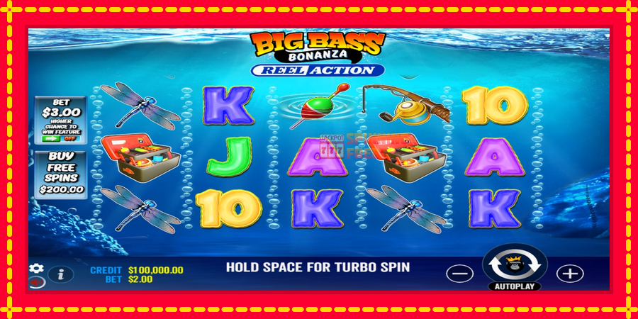 Big Bass Bonanza Reel Action mesin slot dengan animasi cerah, gambar 1