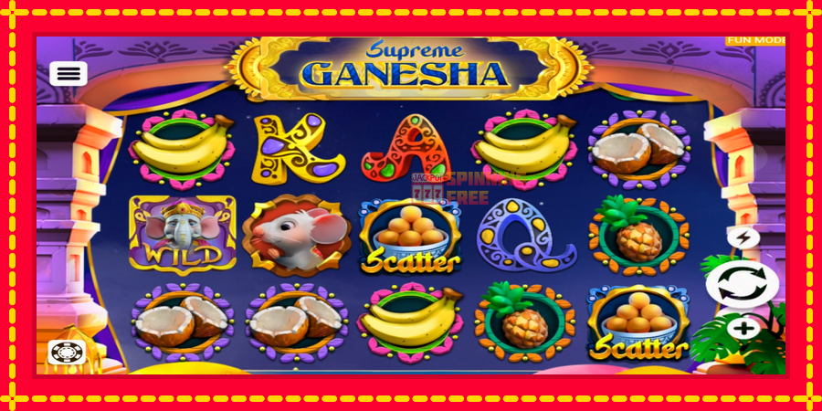 Supreme Ganesha mesin slot dengan animasi cerah, gambar 1