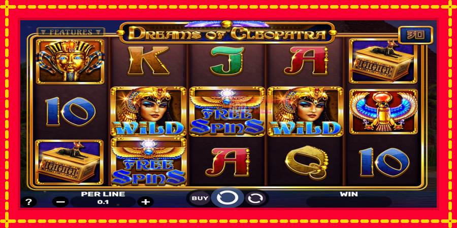 Dreams of Cleopatra mesin slot dengan animasi cerah, gambar 1