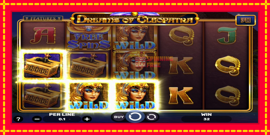 Dreams of Cleopatra mesin slot dengan animasi cerah, gambar 3