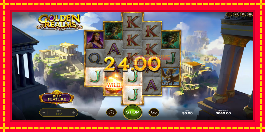 Golden Realms mesin slot dengan animasi cerah, gambar 3